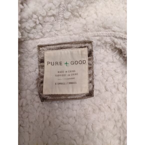 Anthropologie Sweater Robe Pure Good Womens Sherpa Hoodie Size X Small/ Small - Picture 11 of 11